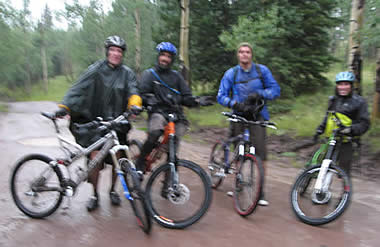 End of the ride, wet, blurry and happy to be there