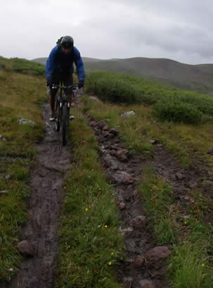 Phil on the muddy descent